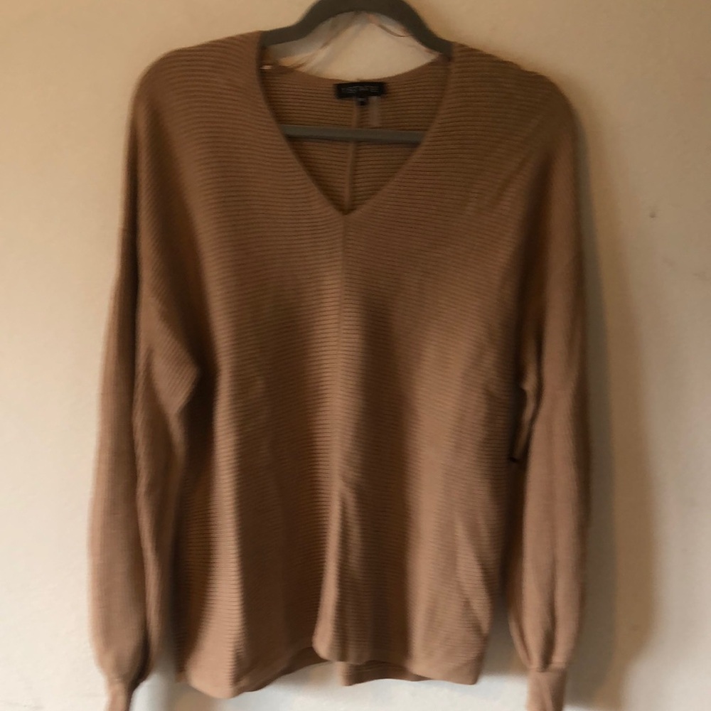 1.Sate balloon sleeves V-neck Sweater M New!